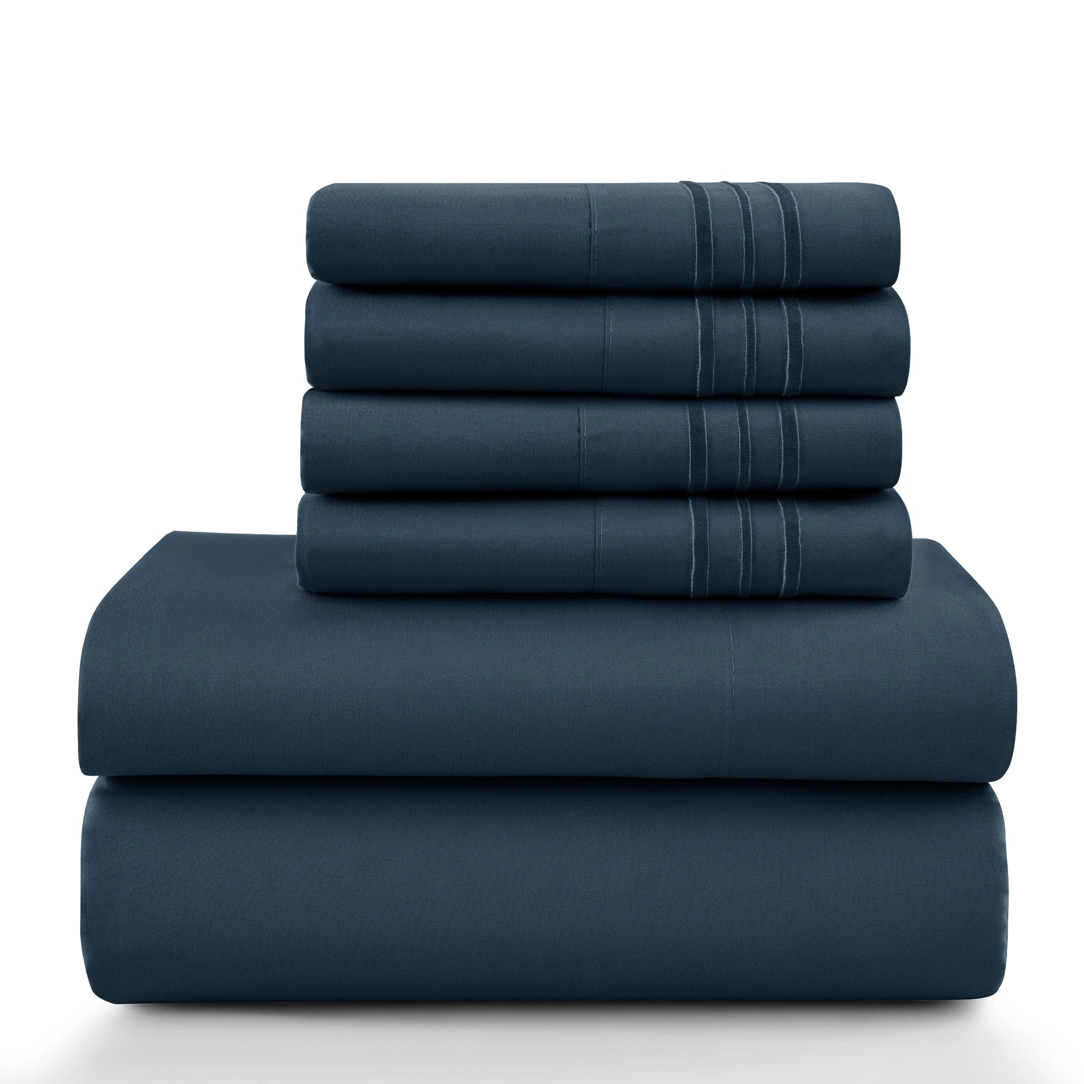 LUX 6 Piece Microfiber Bed Sheets