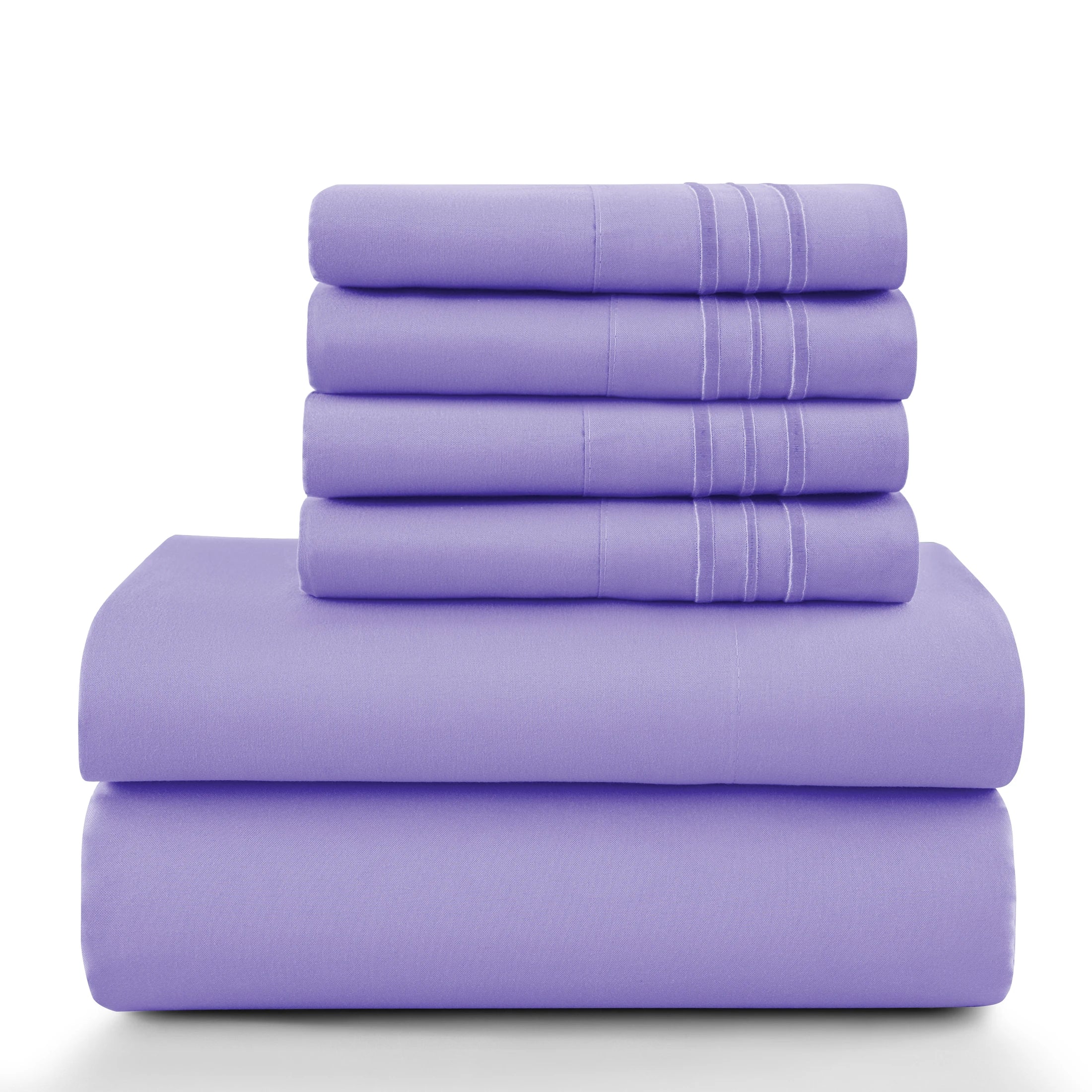 LUX 6 Piece Microfiber Bed Sheets