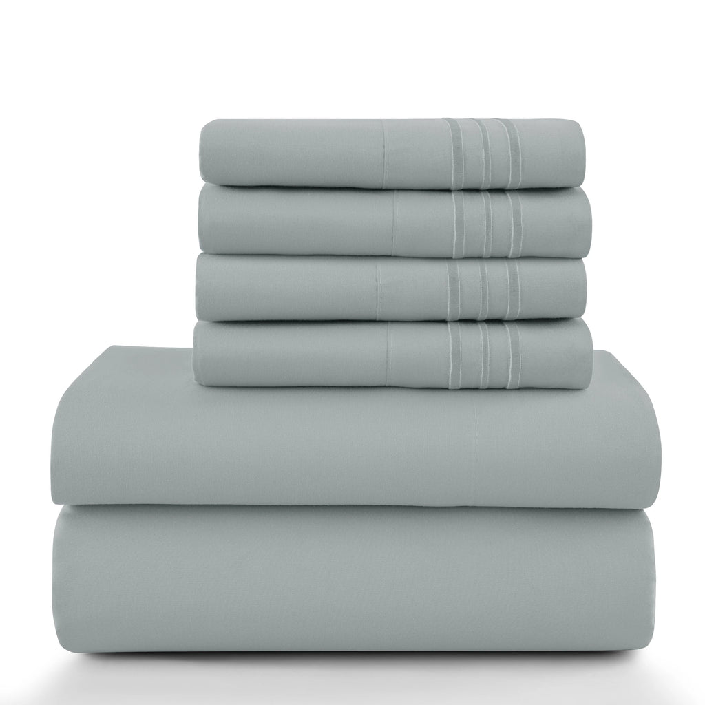 LUX 6 Piece Microfiber Bed Sheets