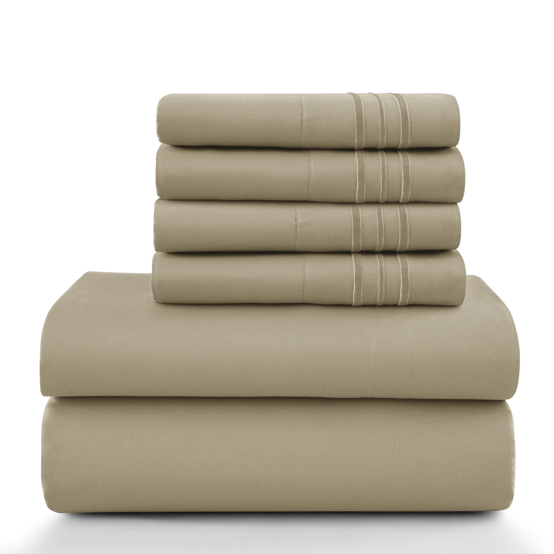LUX 6 Piece Microfiber Bed Sheets