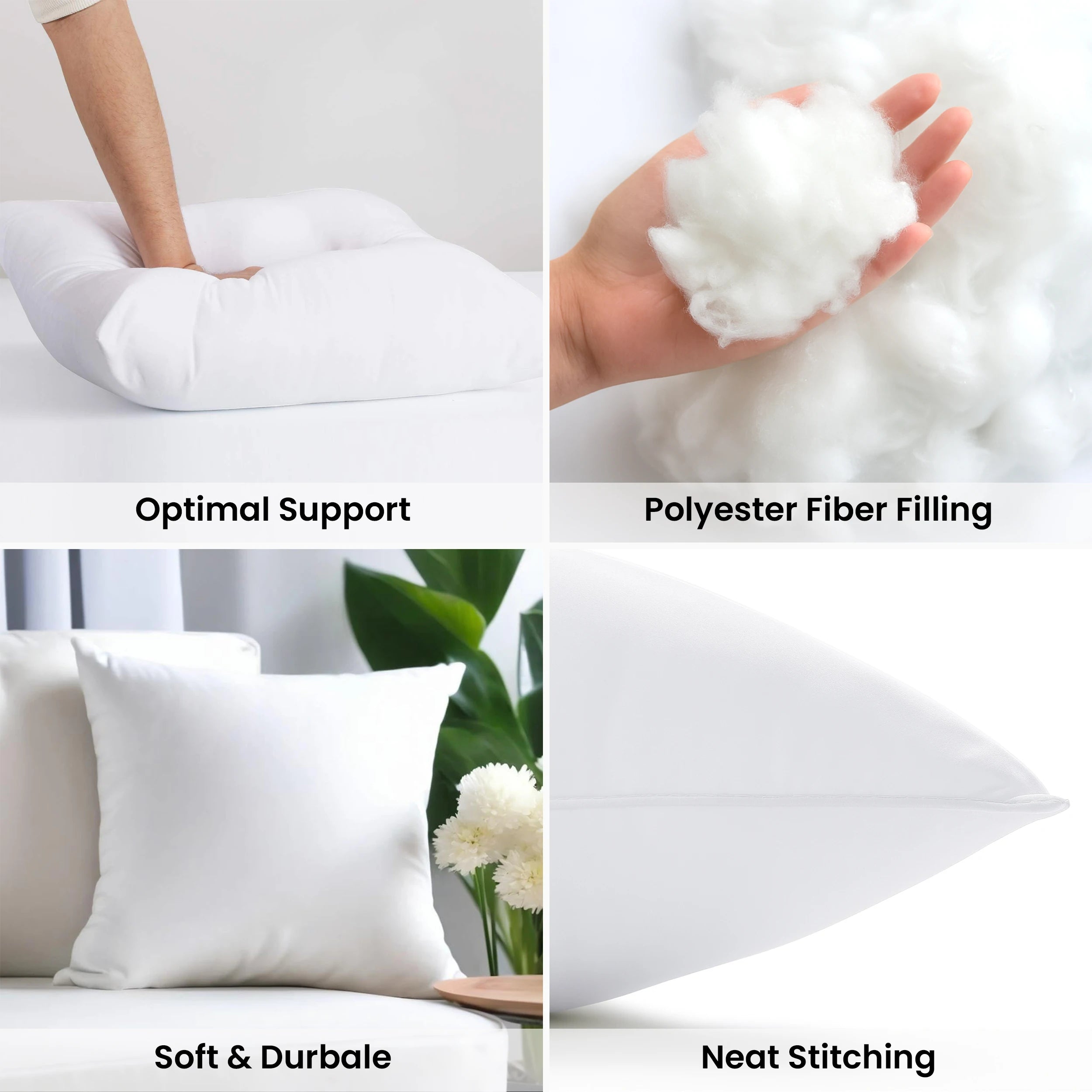 Throw Pillow Inserts – Set Of 4