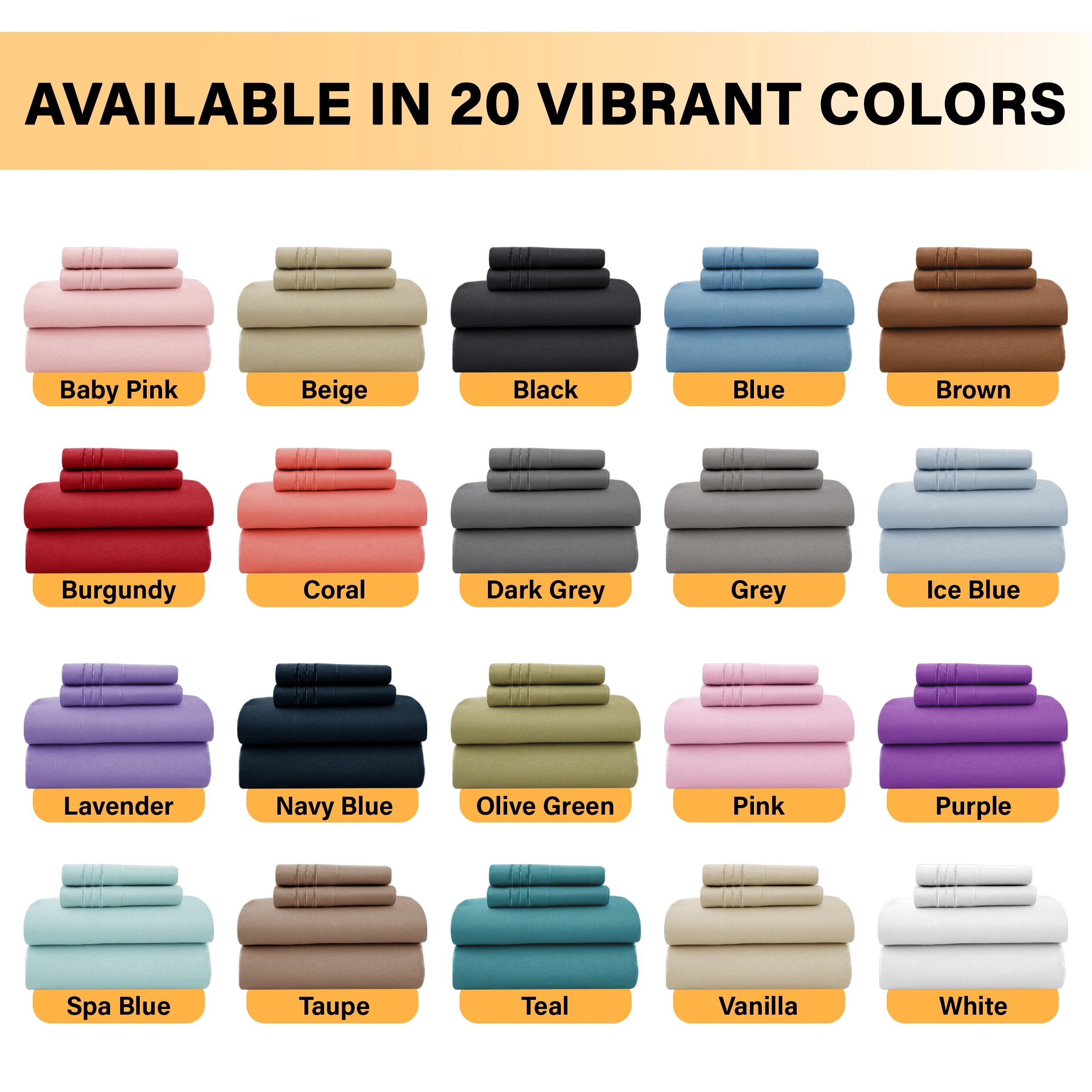 LUX 6 Piece Microfiber Bed Sheets