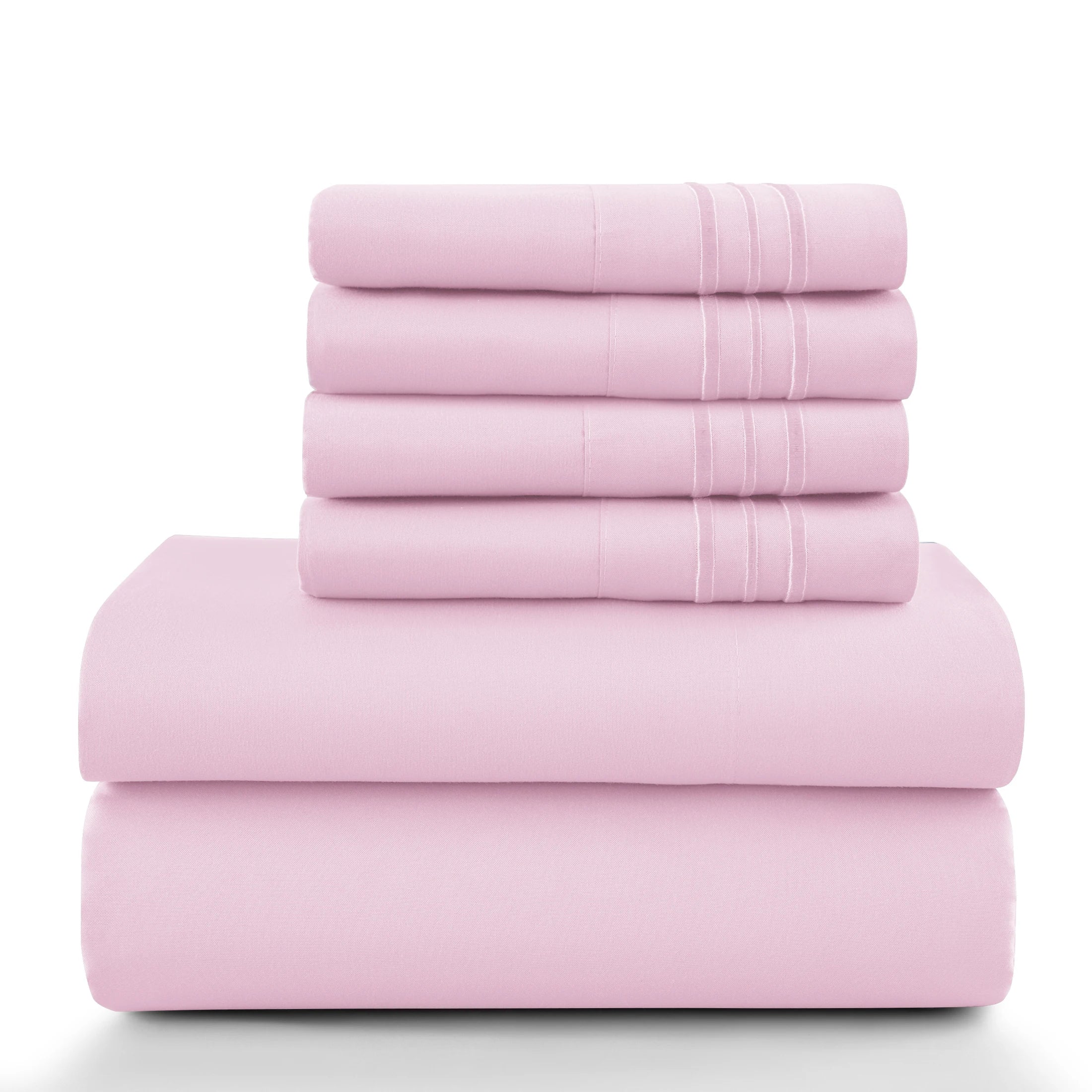 LUX 6 Piece Microfiber Bed Sheets