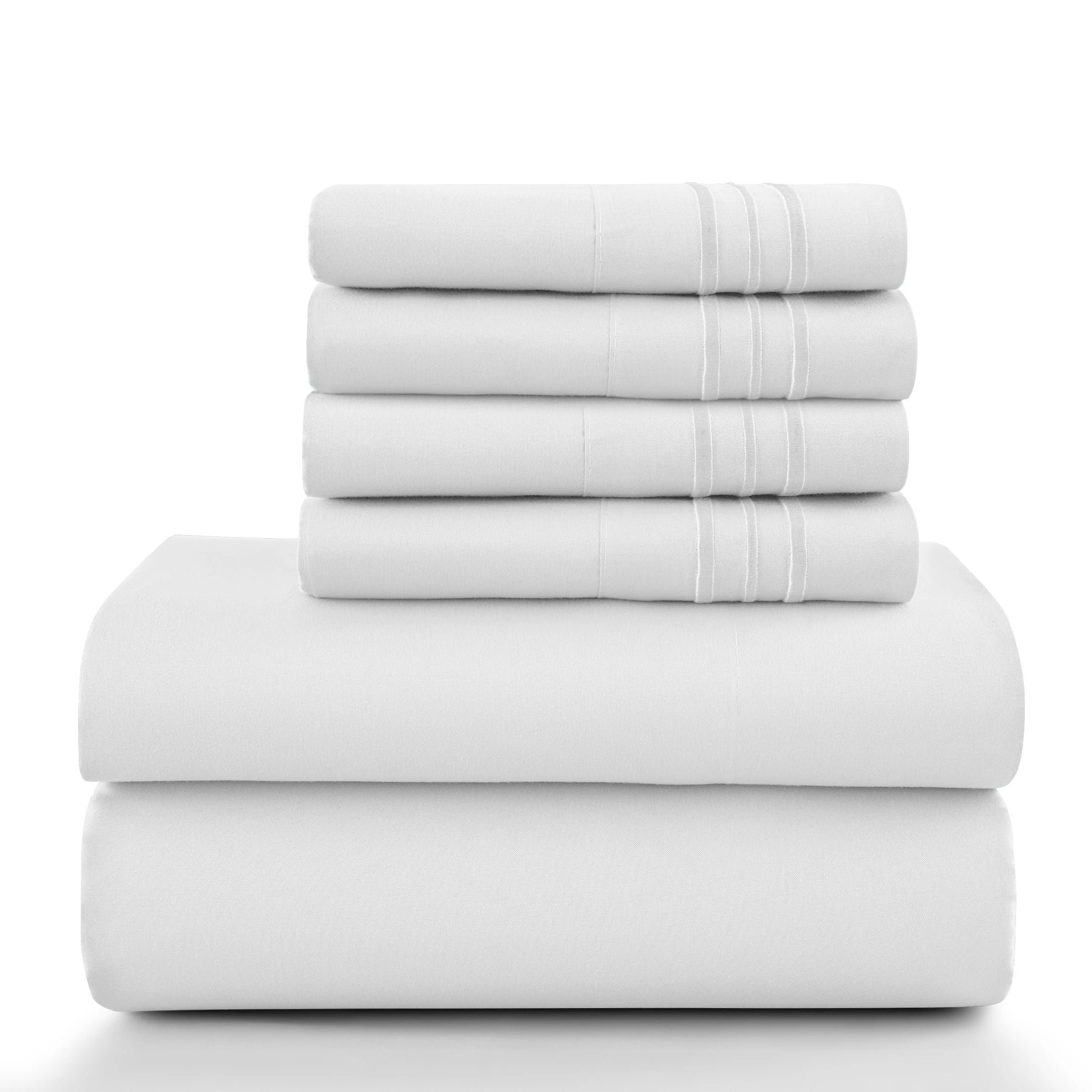 LUX 6 Piece Microfiber Bed Sheets