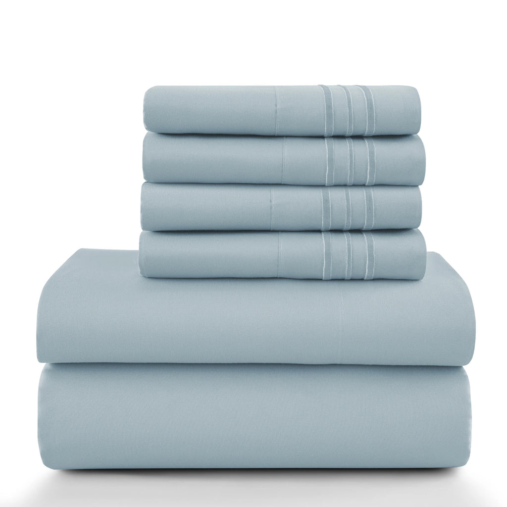 LUX 6 Piece Microfiber Bed Sheets