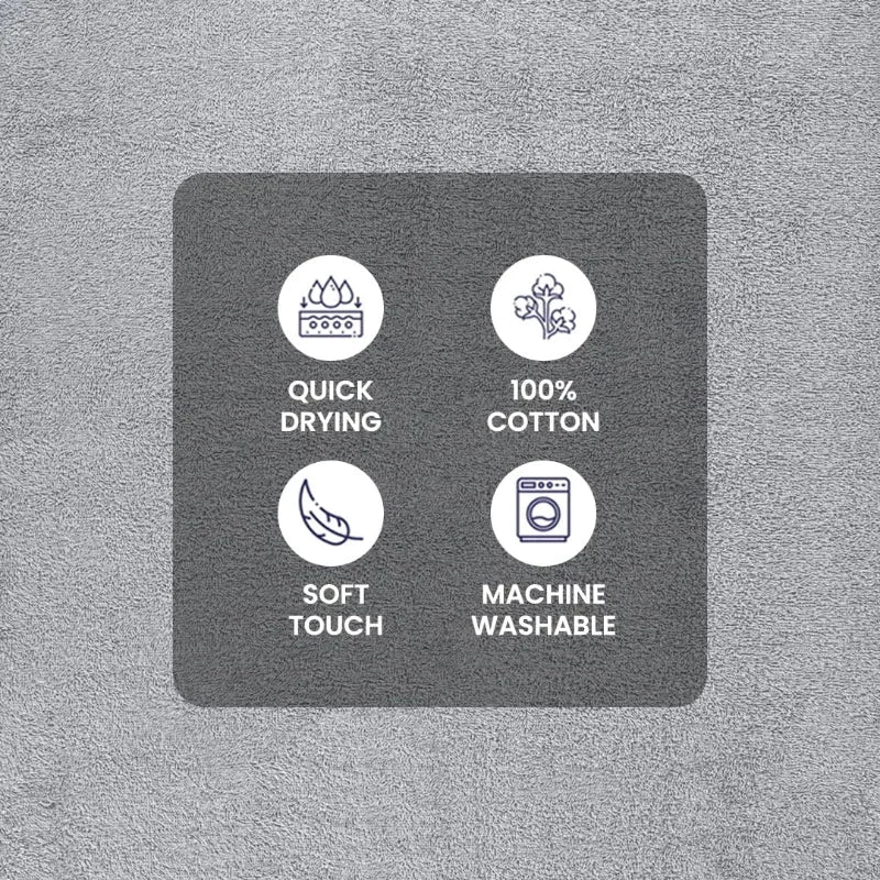 10 Piece Towel Set Grey