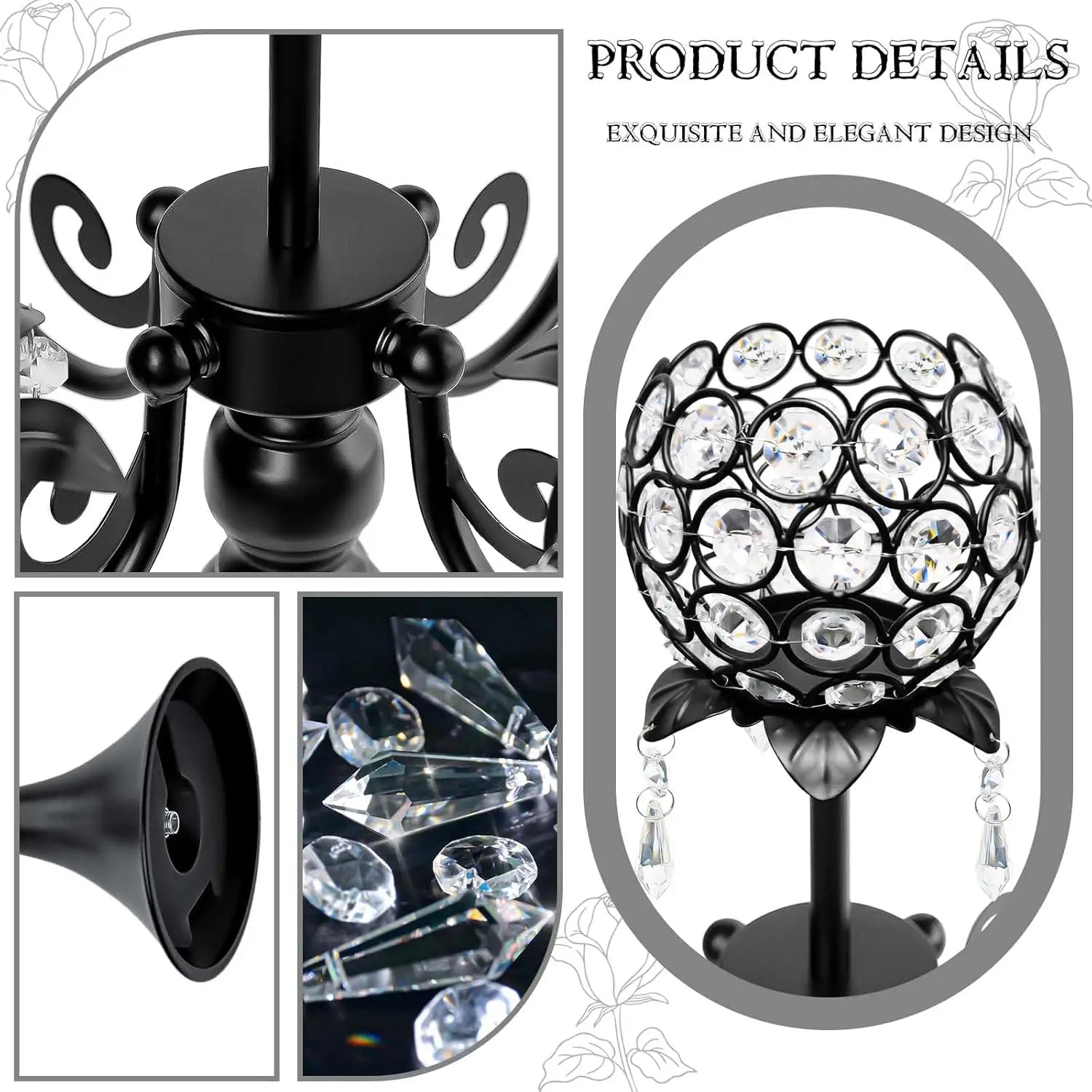 Matte Black Tea Light Candle Holders