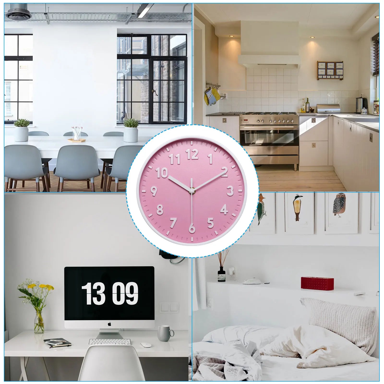8 Inch Wall Clock Silent Non-Ticking