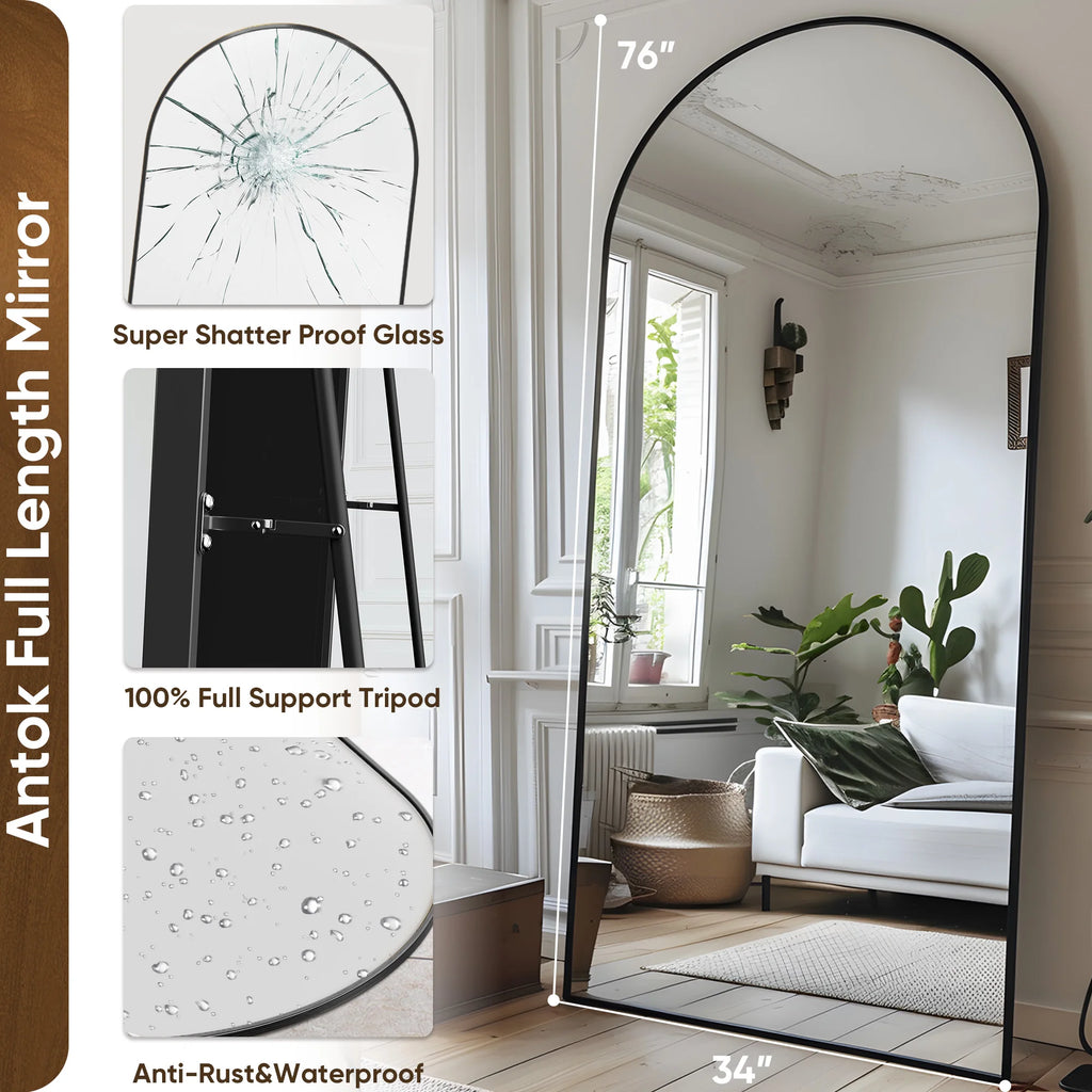 76"x34" Freestanding Full Body Mirror