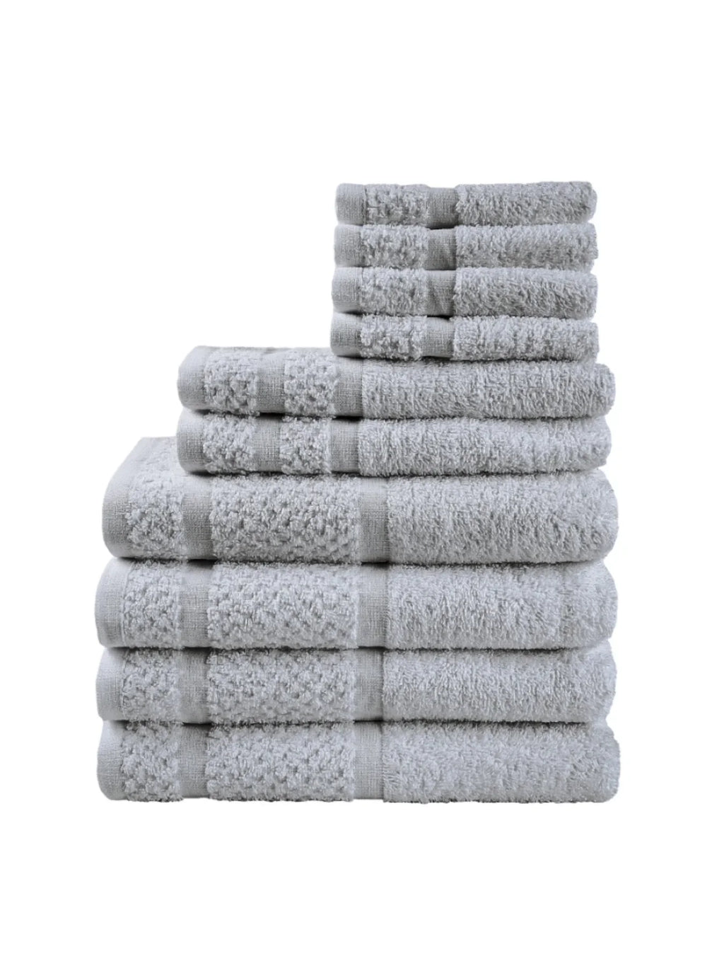 10 Piece Towel Set Grey