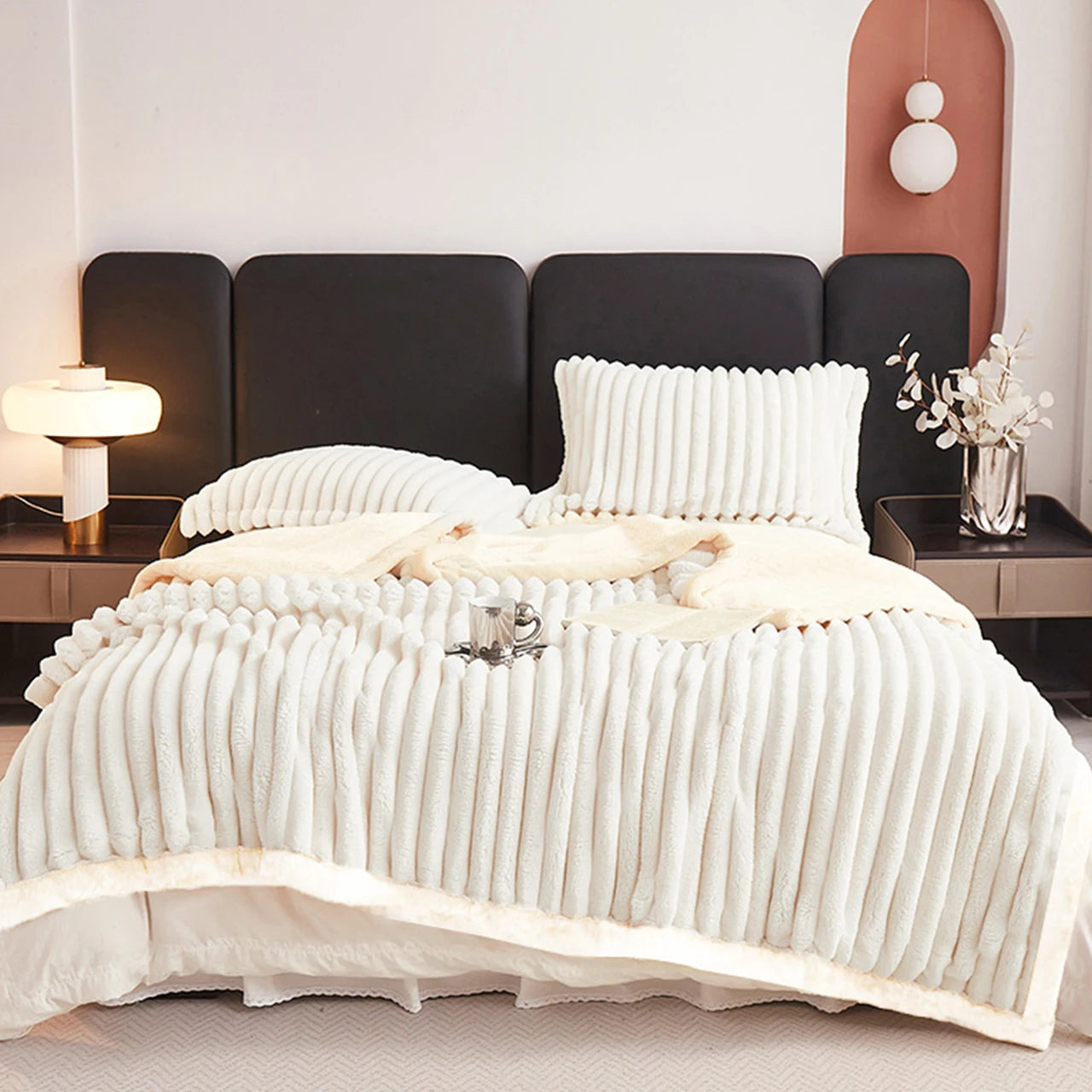 Weighted Fleece Blanket 8lbs With Sherpa