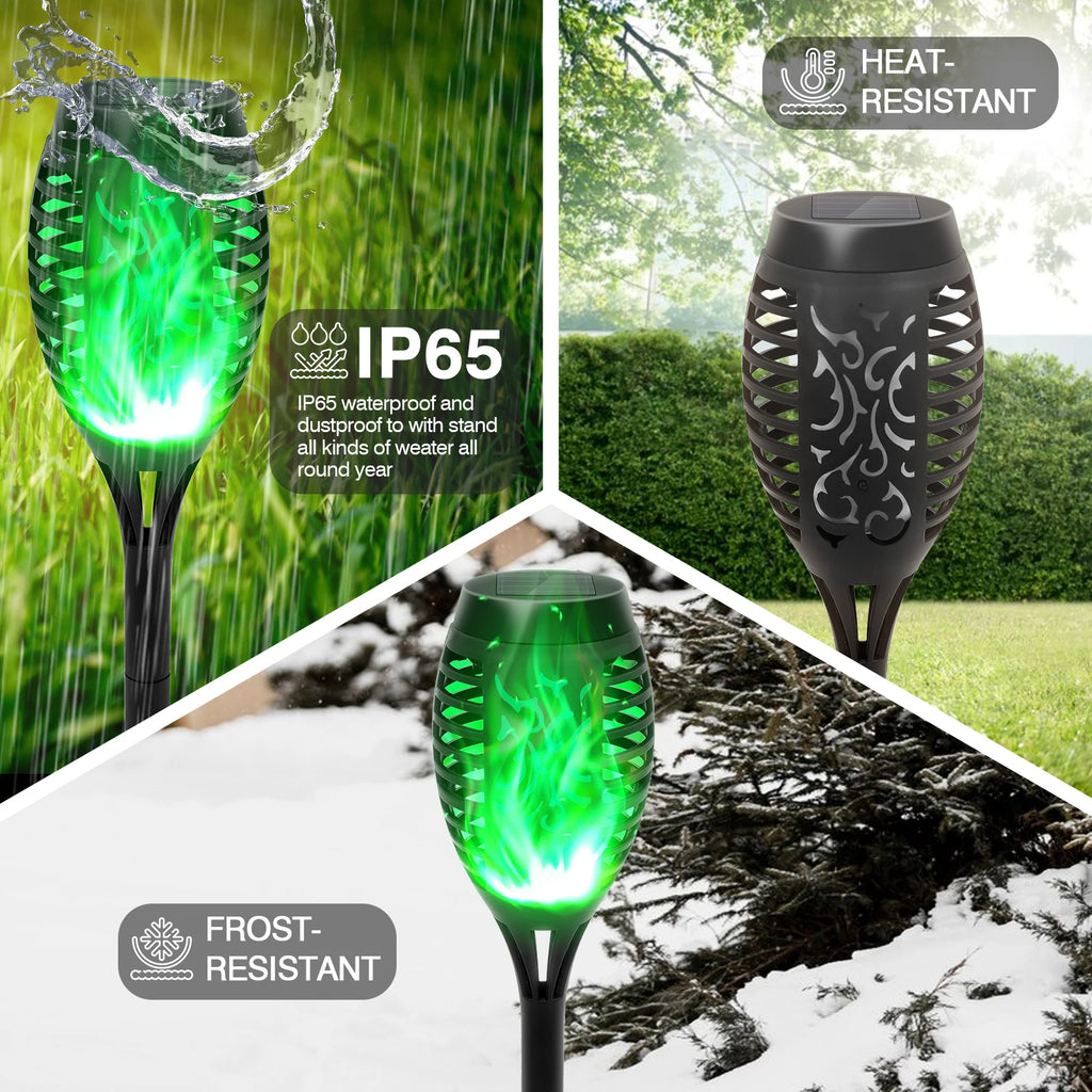 Flickering Solar Flame Outdoor Light
