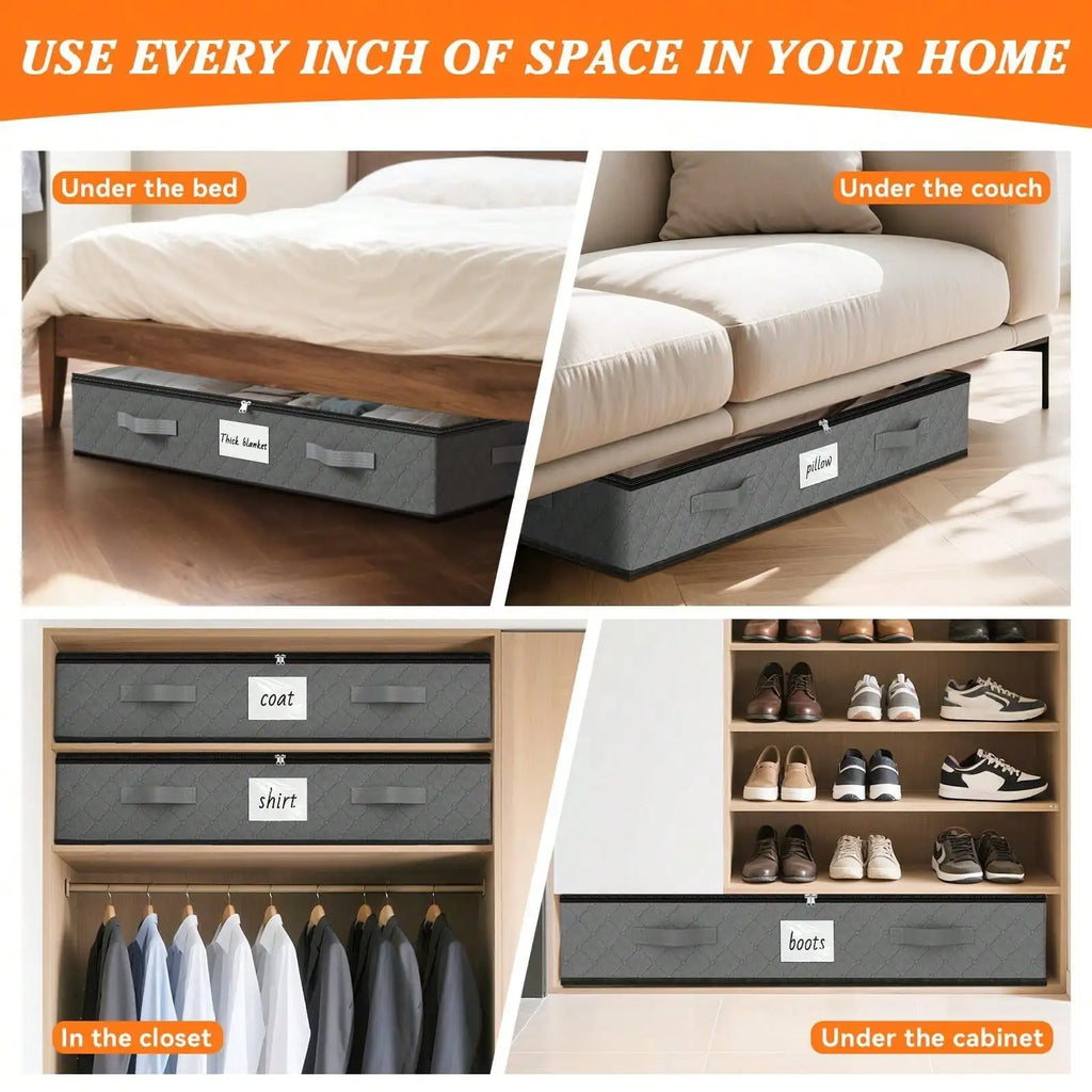 4PCS 90L Under Bed Storage Bins