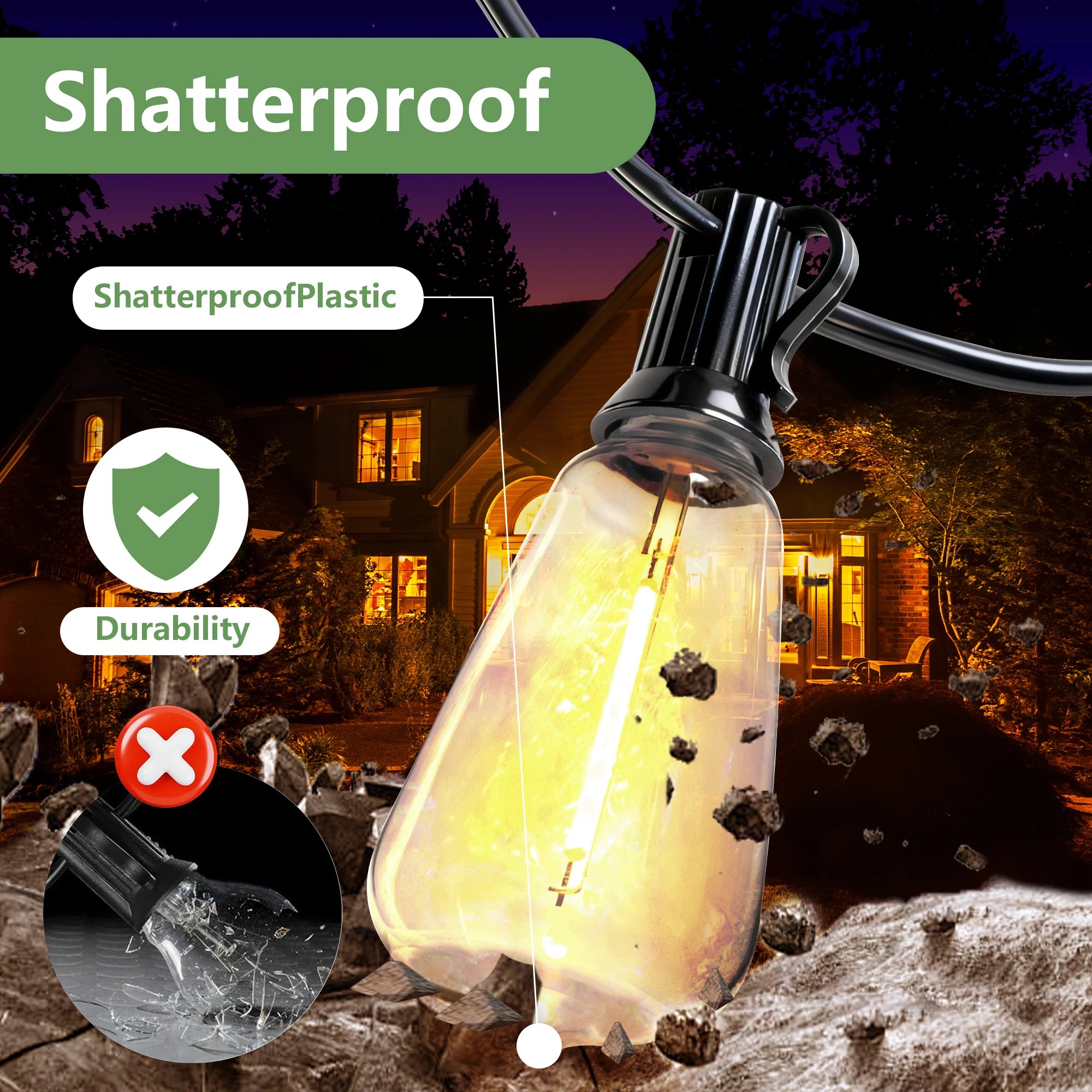Solar Outdoor String Lights Waterproof