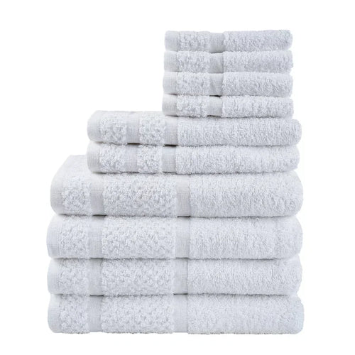 10 Piece Towel Set Grey