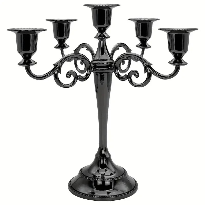 Matte Black Candelabra Taper Candle Holders