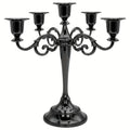 Matte Black Candelabra Taper Candle Holders