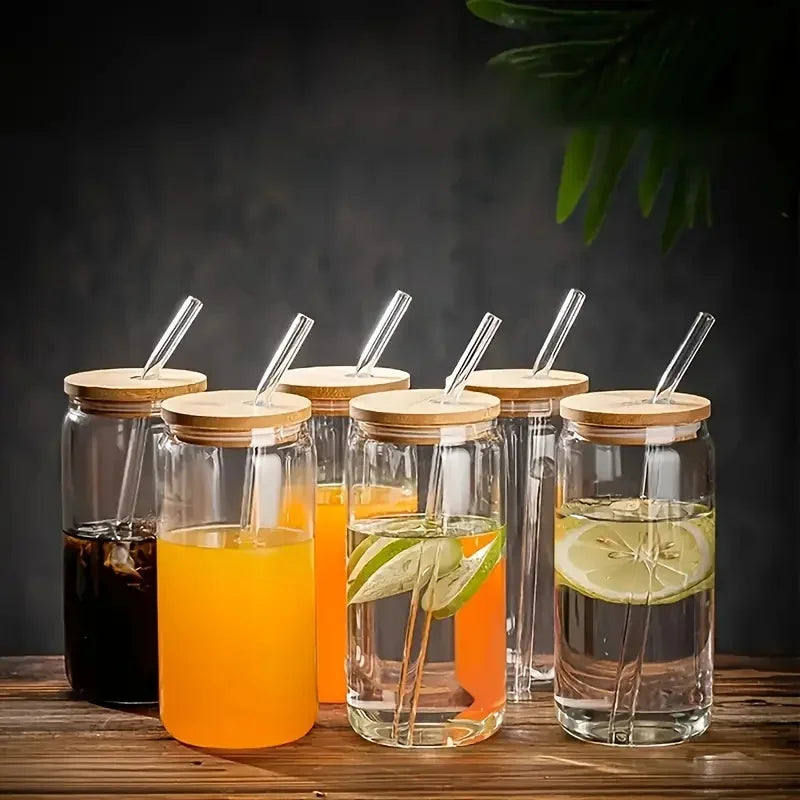6pcs 18.6oz Drinkware with Bamboo Lids