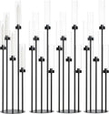Matte Black Candle Holder With Shades