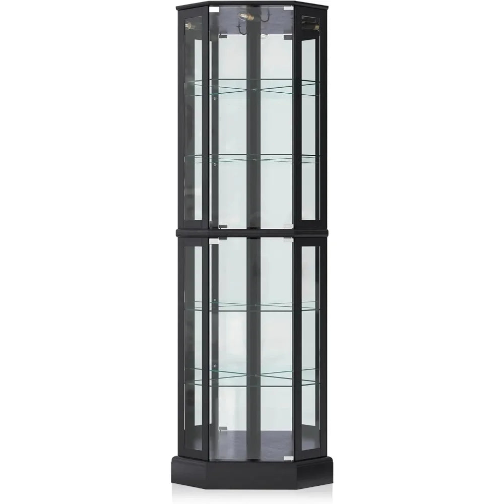 Lighted Corner Curio Cabinet