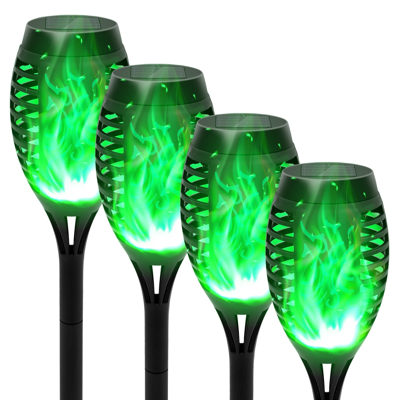 Flickering Solar Flame Outdoor Light