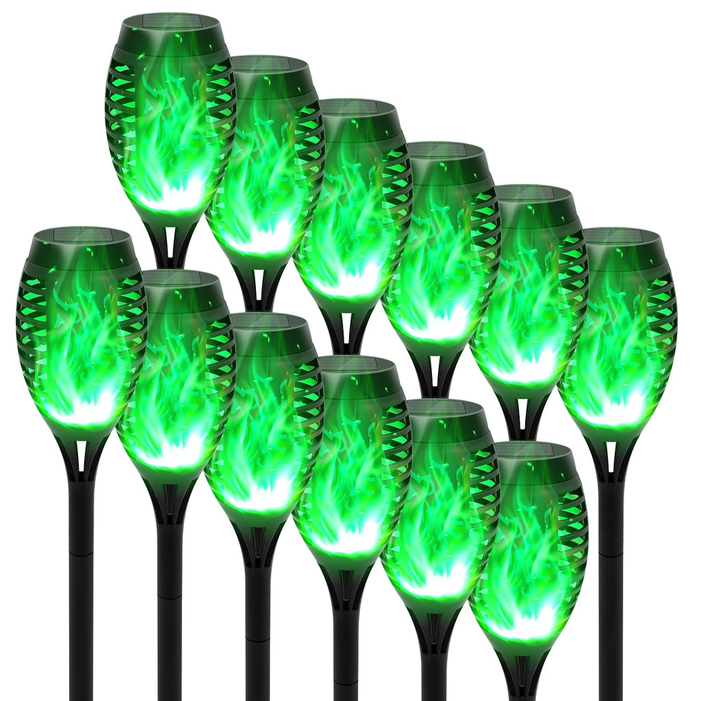 Flickering Solar Flame Outdoor Light