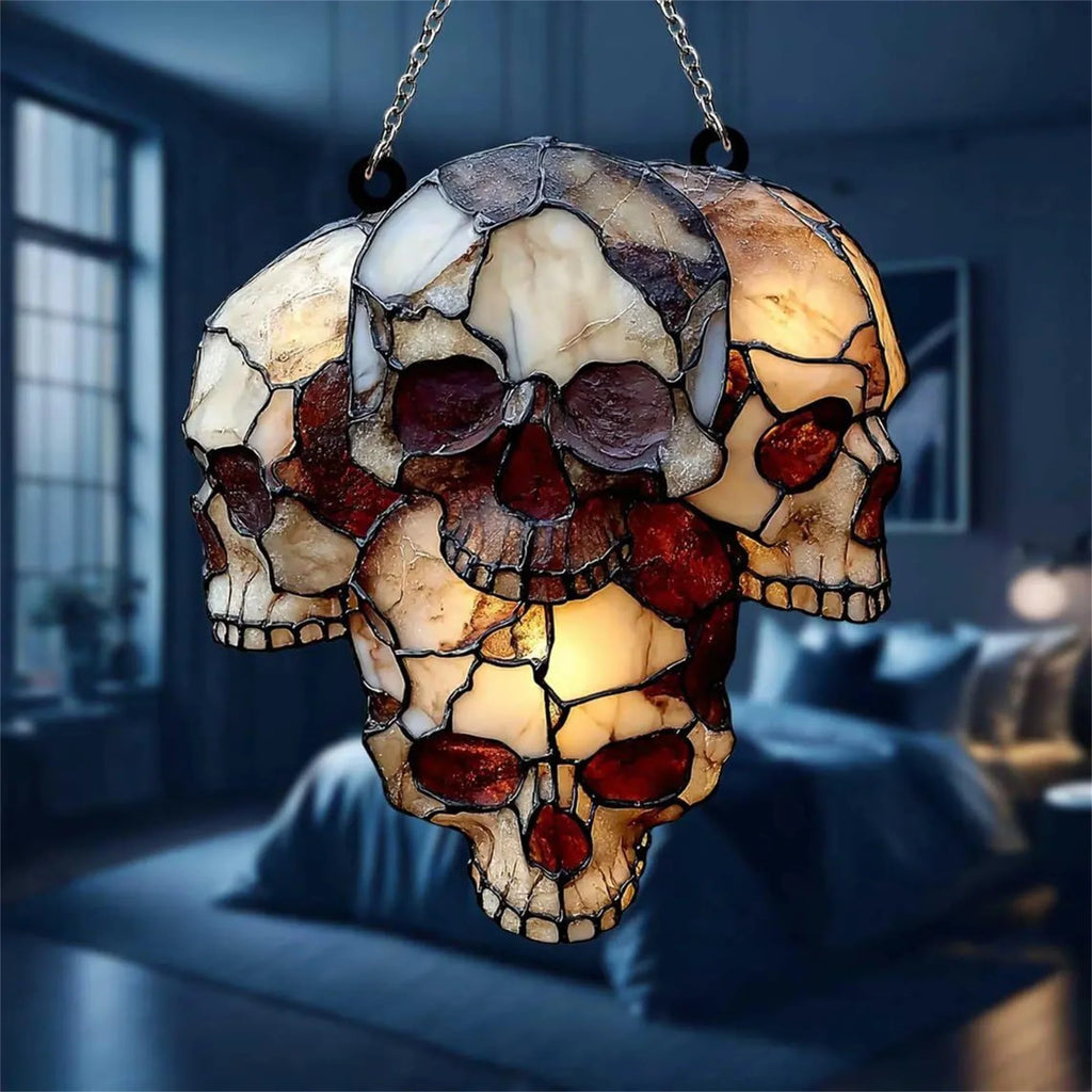 Acrylic Skull Window Suncatcher