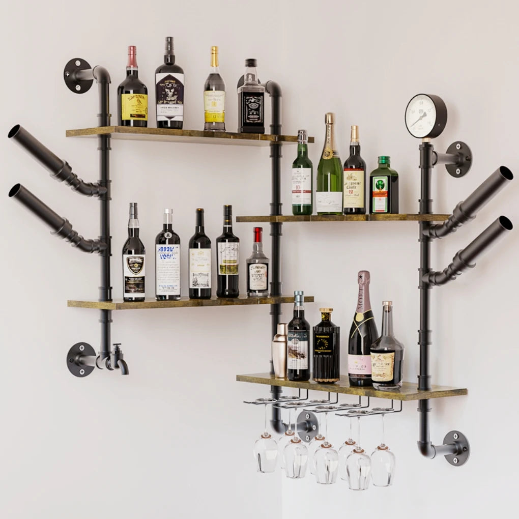 Pipe Bar Liquor Shelf