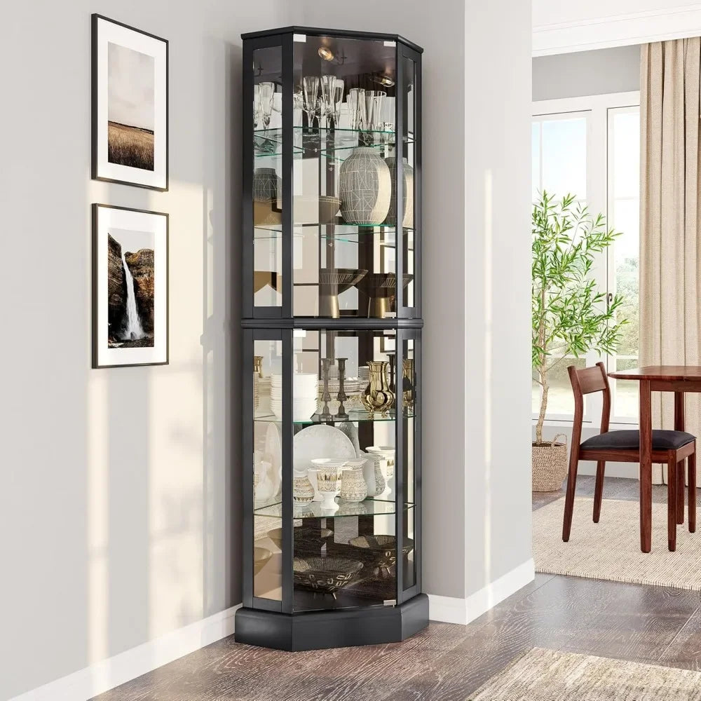 Lighted Corner Curio Cabinet
