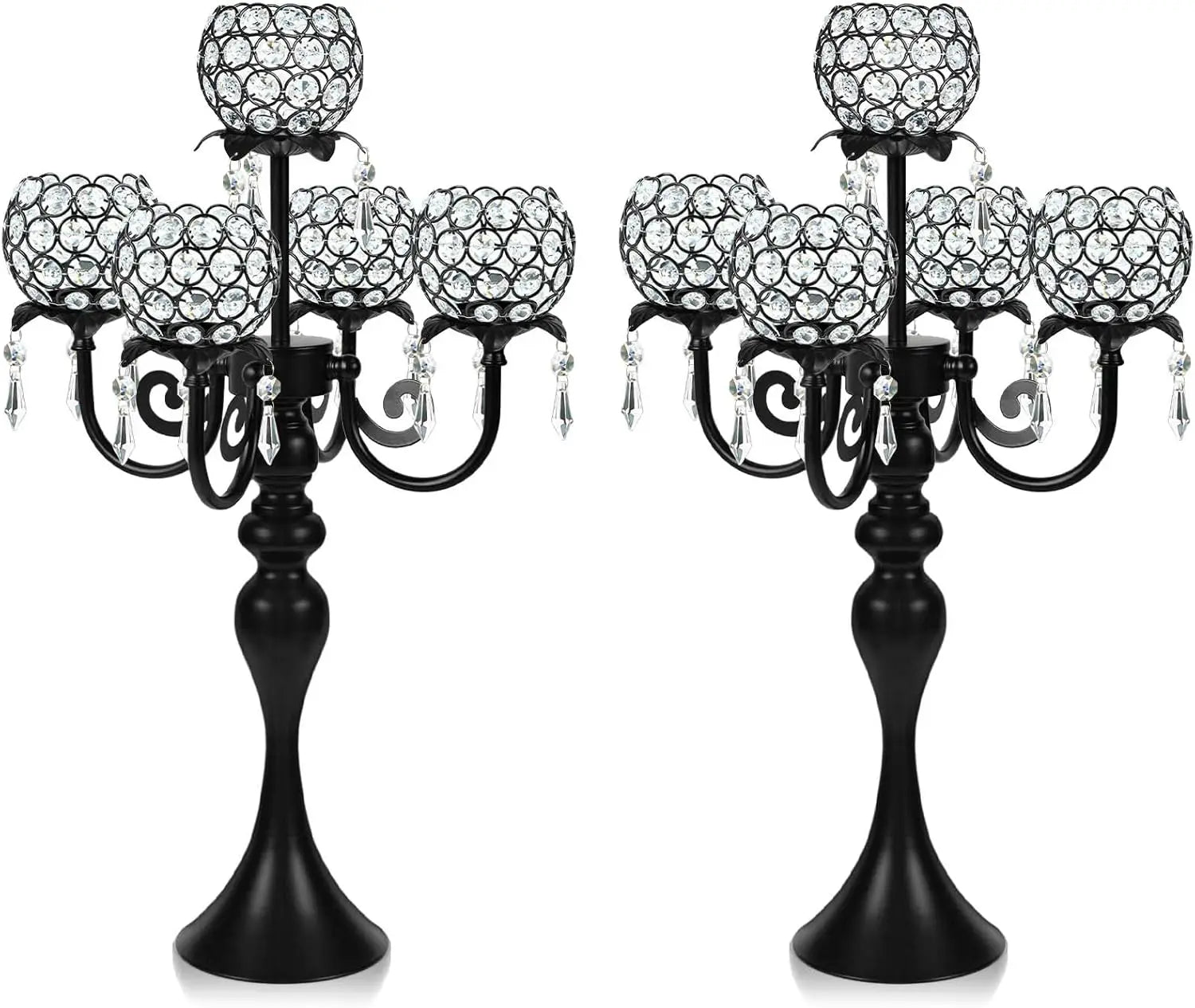 Matte Black Tea Light Candle Holders
