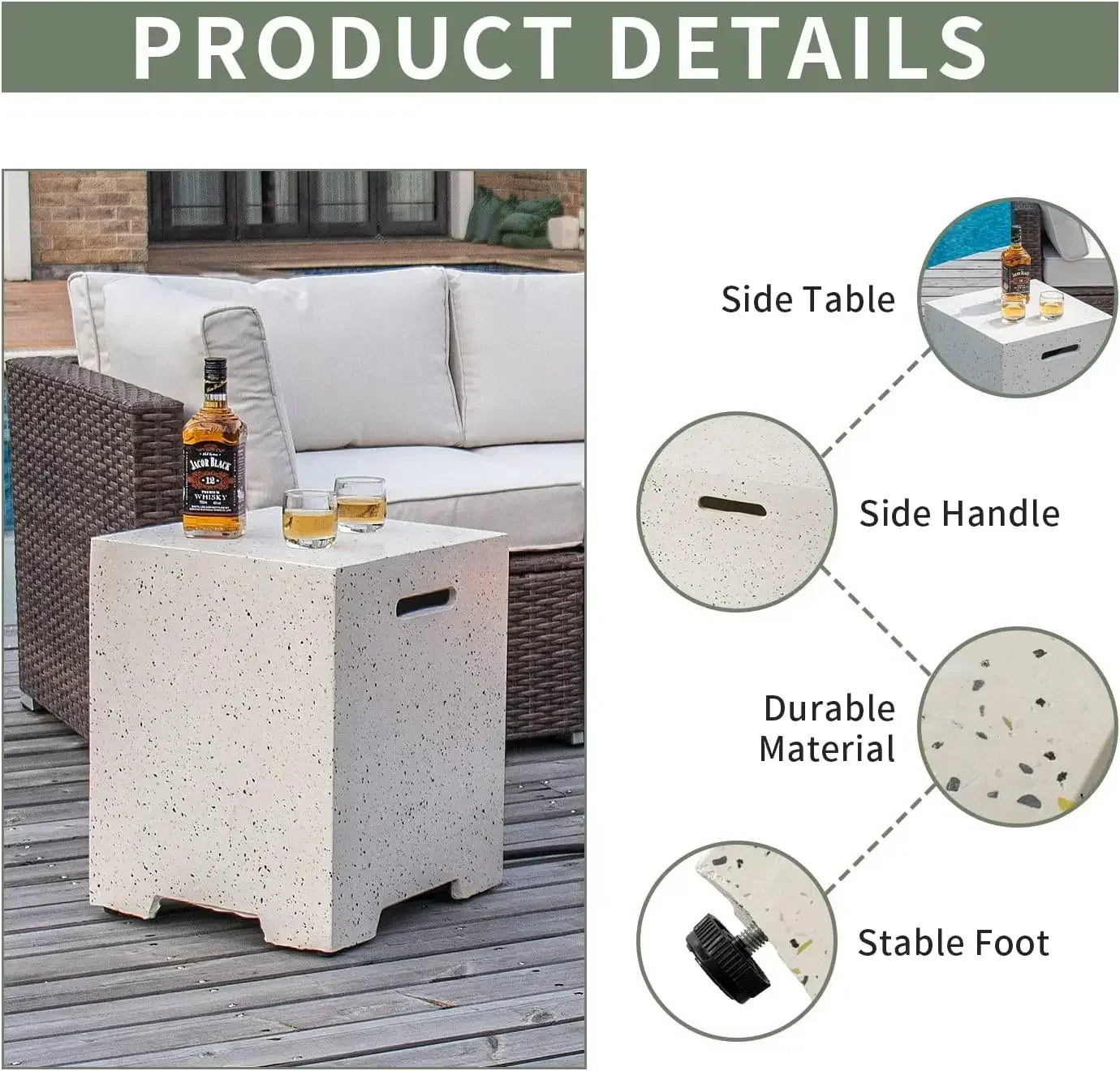 Outdoor Hideaway Tank Table For Gas