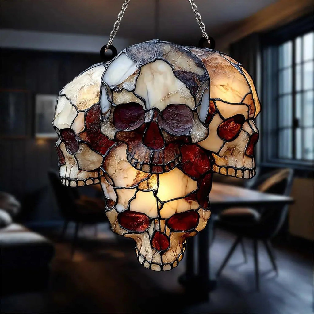 Acrylic Skull Window Suncatcher