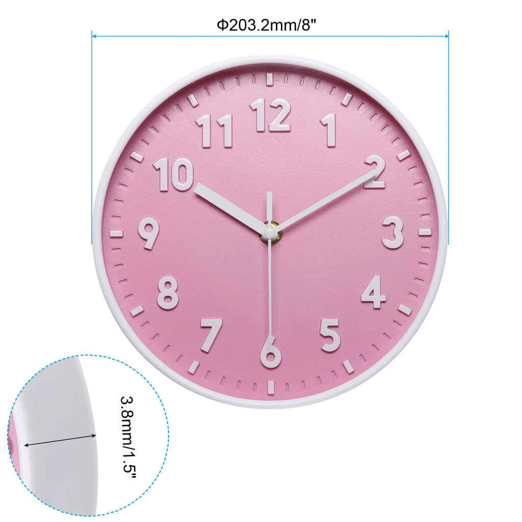 8 Inch Wall Clock Silent Non-Ticking