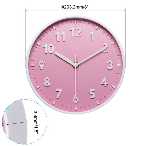 8 Inch Wall Clock Silent Non-Ticking