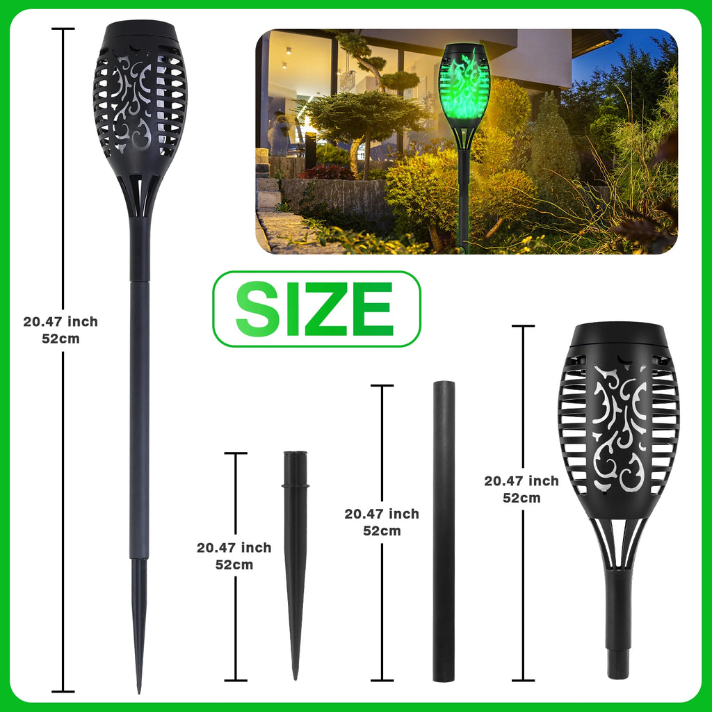 Flickering Solar Flame Outdoor Light