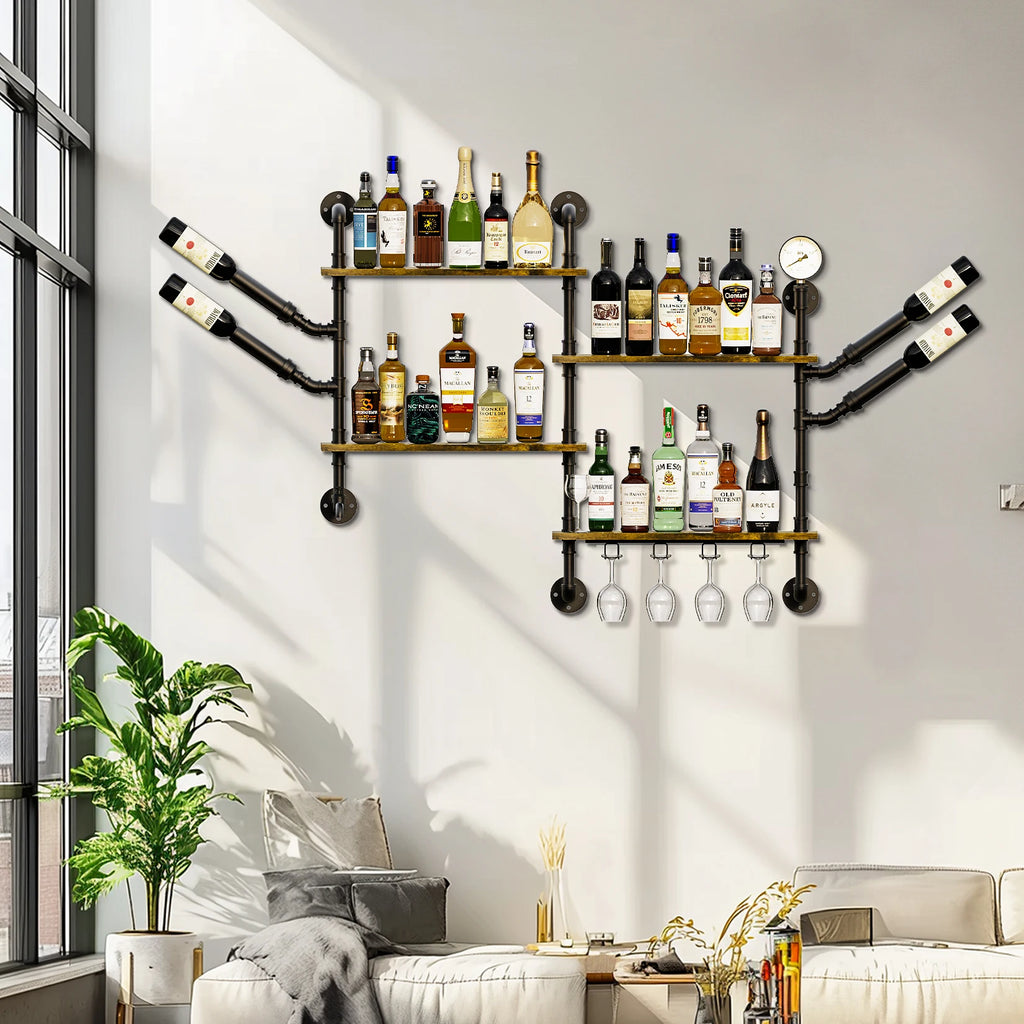 Pipe Bar Liquor Shelf