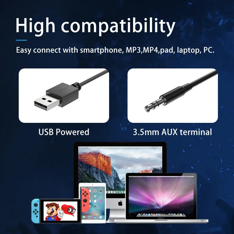 Black Gaming Music Speaker for PC