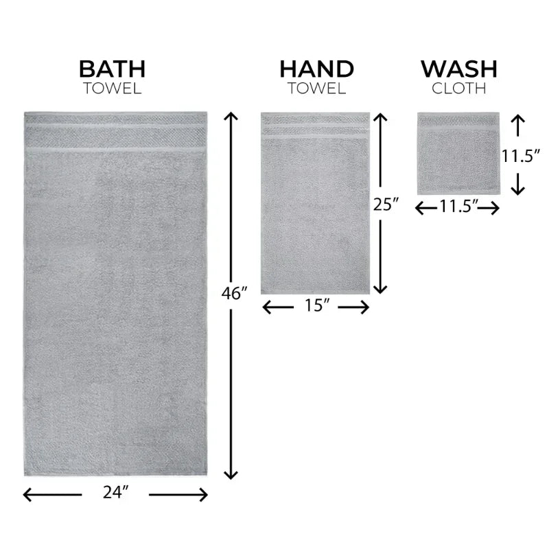 10 Piece Towel Set Grey