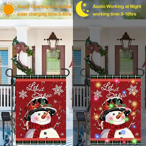 12-Piece Double-Sided LED Garden Flags