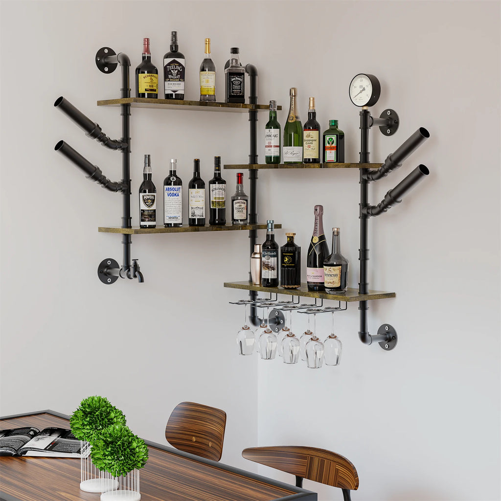 Pipe Bar Liquor Shelf