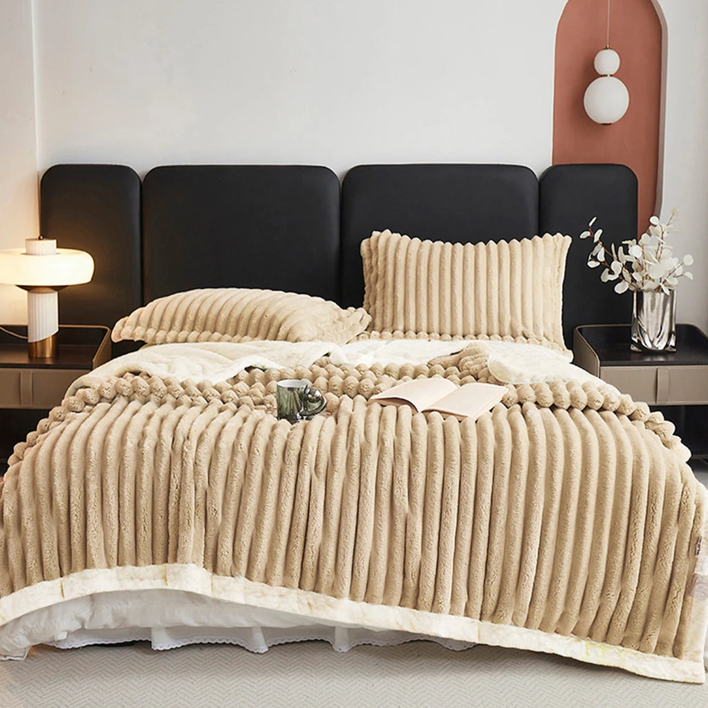 Weighted Fleece Blanket 8lbs With Sherpa